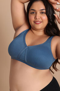 Zivame True Curv Double Layered Non Wired Full Coverage Super Support Bra - Real Teal — thumbnail 6